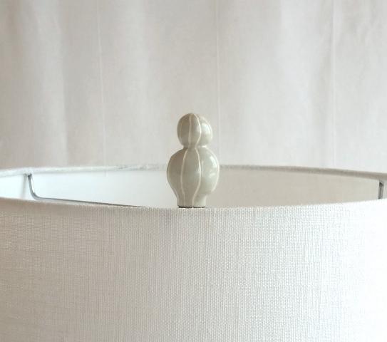 double bubble finial, gray double bubble finial, gray